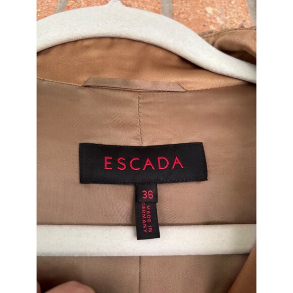 Escada Vintage Womens Tweed Jacket  Zip-Up Made In Germany Brown & Cream - Picture 5 of 16